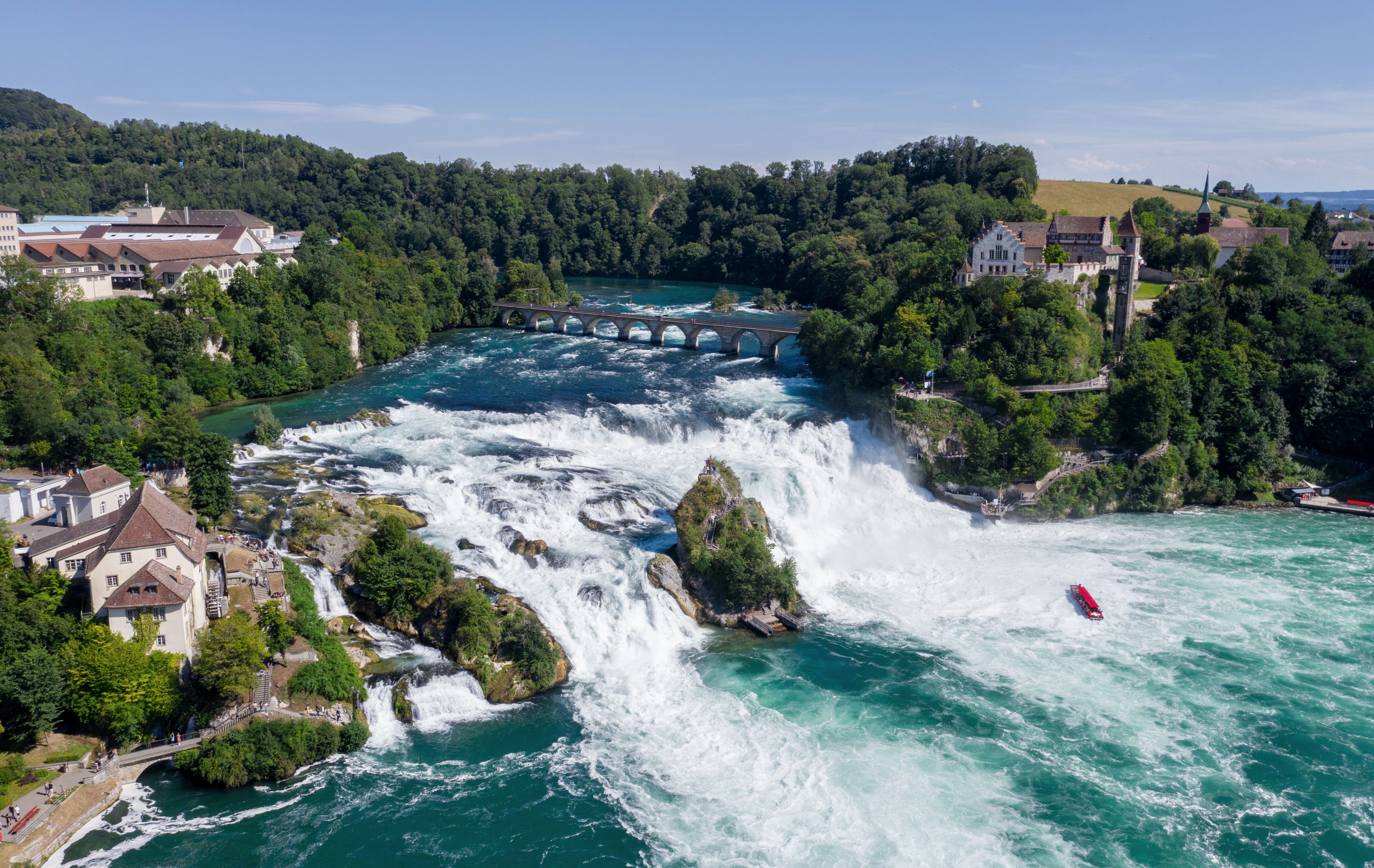 The Might And Power Of The Thunderous Rheinfall Best Admired From The The Might And Power Of The Thunderous Rheinfall Best Admired From The